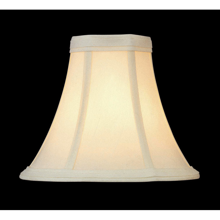 Charlton Home® 6'' H x 7'' W Linen Bell Candelabra Shade ( Clip On ) in Beige & Reviews Wayfair